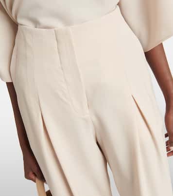 Weite High-Rise-Hose Faye aus Wolle | Fforme