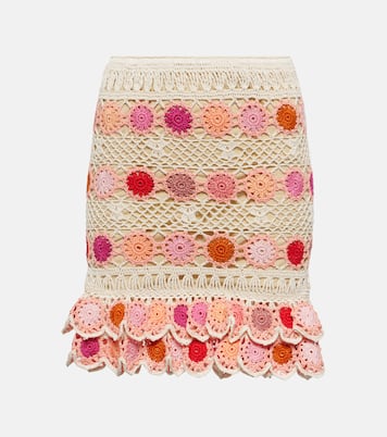 Minifalda Bouquet de algodón en croché | Anna Kosturova