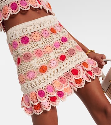 Minifalda Bouquet de algodón en croché | Anna Kosturova