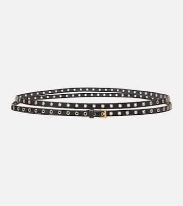 Eyelet leather belt | Alaïa
