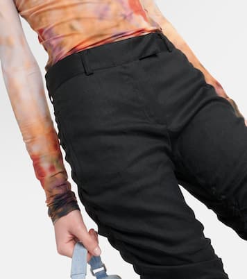 Pantalones flared de mezcla de lino | Acne Studios