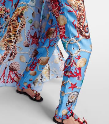 Capri printed silk straight pants | Dolce&Gabbana