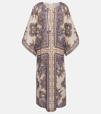 Caftano Ottie in lino con stampa paisley | Zimmermann