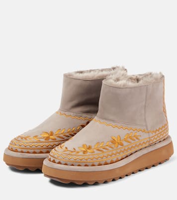 Zarina shearling-lined suede snow boots | Clergerie