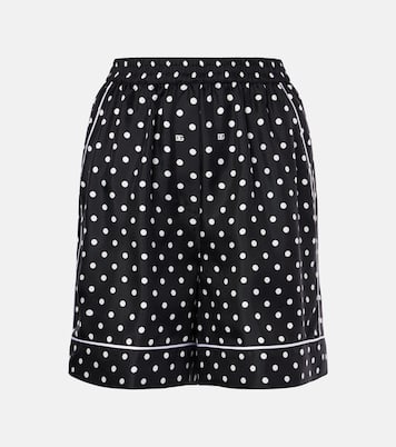 Shorts in twill di seta a pois | Dolce&Gabbana
