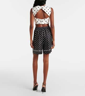 Shorts in twill di seta a pois | Dolce&Gabbana