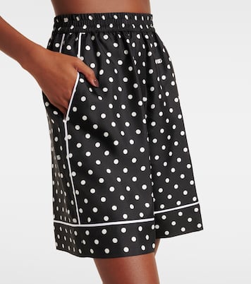 Shorts in twill di seta a pois | Dolce&Gabbana