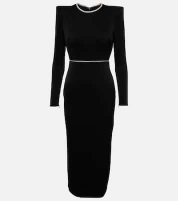 Verziertes Midikleid aus Satin | Alex Perry