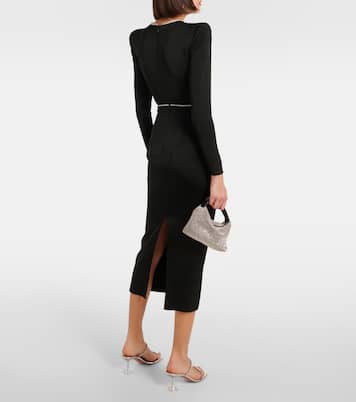Verziertes Midikleid aus Satin | Alex Perry