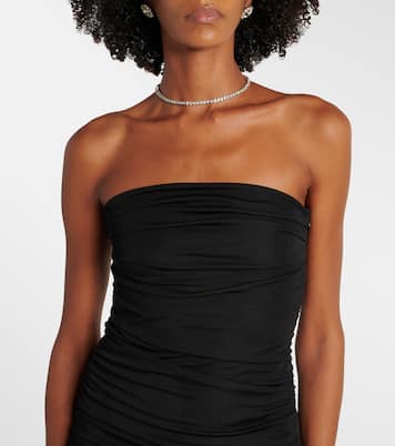 Liya ruched jersey and organza gown | Staud