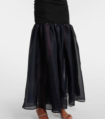 Liya ruched jersey and organza gown | Staud