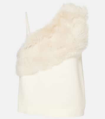 Top aus Cady mit Shearling | Toteme