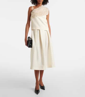 Top aus Cady mit Shearling | Toteme
