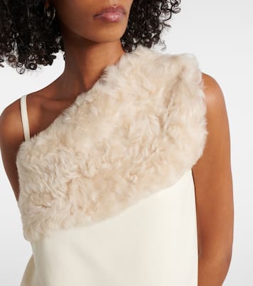 Top aus Cady mit Shearling | Toteme