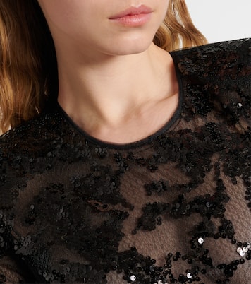 Sequined open-back lace gown | Victoria Beckham