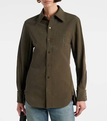 Camicia Cassandre in cotone e lino | Saint Laurent