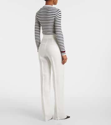 Pantaloni a gamba larga Aversa in lino a vita alta | Max Mara