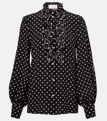 Blouse en crêpe de soie à pois | Valentino