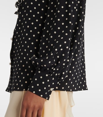 Blouse en crêpe de soie à pois | Valentino