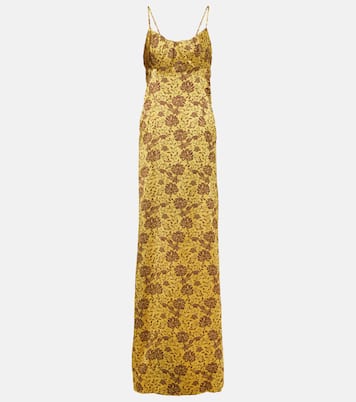 Abito lungo in jacquard floreale | Dries Van Noten