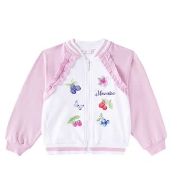 Verzierte Collegejacke aus einem Baumwollgemisch | Monnalisa