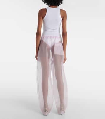 Pantaloni Trenton in organza di misto seta | Khaite