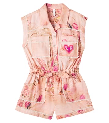 Playsuit Cascadian aus Baumwolle | Zimmermann Kids