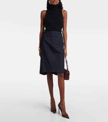 High-rise denim pencil skirt | Tom Ford