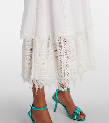 Paula's Ibiza - Gonna midi in cotone e seta | Loewe