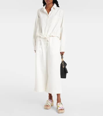Paula's Ibiza - Pantaloni a gamba larga in cotone | Loewe