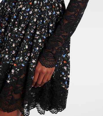 Vestido corto con encaje floral | Rabanne