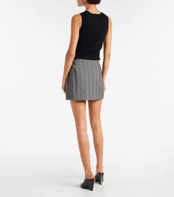 Striped wool-blend miniskirt  | Ferragamo