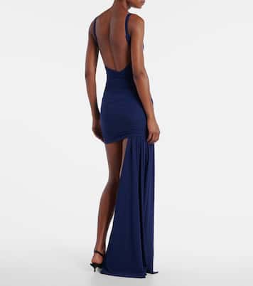 Vestido corto asimétrico drapeado | Balenciaga