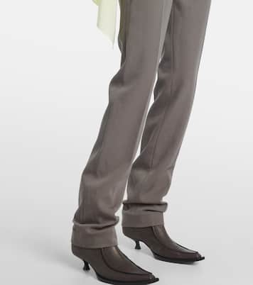 Schmale High-Rise-Hose Lucia aus Wolle | Calvin Klein