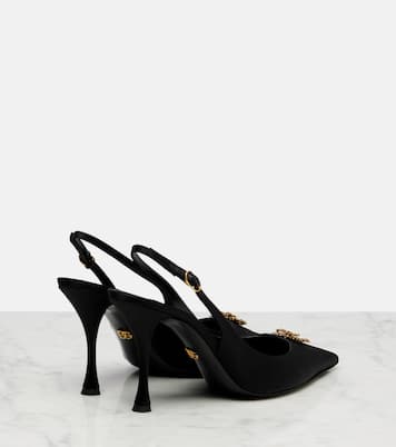 Devotion 90 satin slingback pumps | Dolce&Gabbana