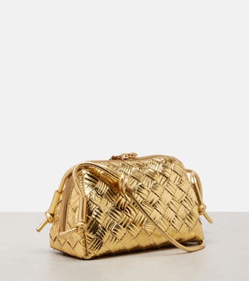 Concert Intrecciato metallic leather pouch | Bottega Veneta