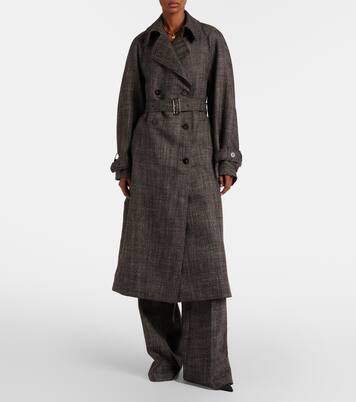 Laurin double-breasted virgin wool coat | Joseph