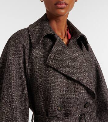 Laurin double-breasted virgin wool coat | Joseph