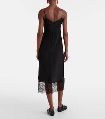 Lace-trimmed satin slip dress | Simone Rocha