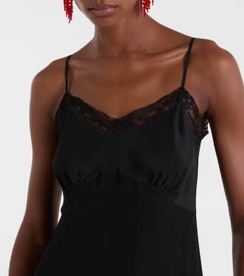 Lace-trimmed satin slip dress | Simone Rocha