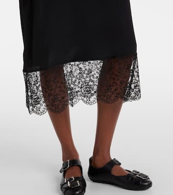 Lace-trimmed satin slip dress | Simone Rocha