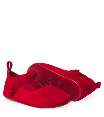 Baby Love Chick suede ballet flats | Christian Louboutin Kids