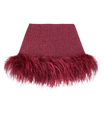 Lumière feather-trimmed skirt | Oséree Kids