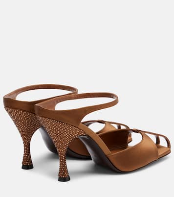 Hidden Gem embellished satin mules | Herbert Levine