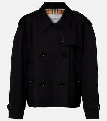 Cropped cotton gabardine trench coat | Burberry