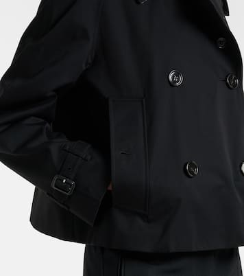 Cropped cotton gabardine trench coat | Burberry