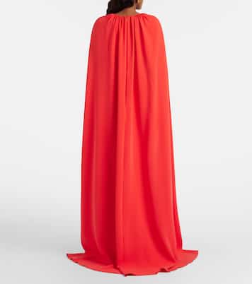 Caftano in georgette di misto seta Cyclamen | Oscar de la Renta