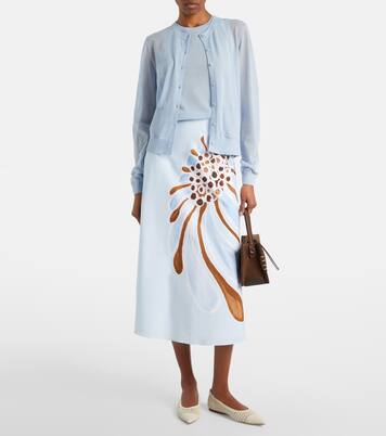 Summer semi-sheer cotton-blend cardigan | Dorothee Schumacher