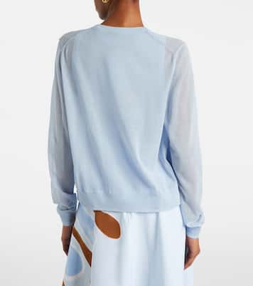 Summer semi-sheer cotton-blend cardigan | Dorothee Schumacher