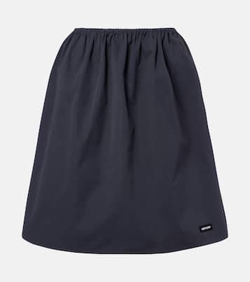 Cotton poplin midi skirt | Miu Miu